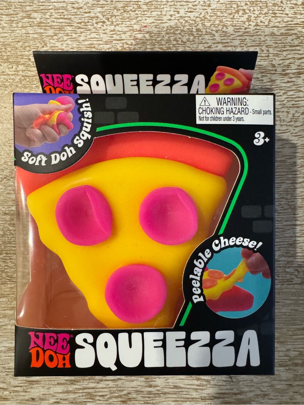 NeeDoh Squeezza Pizza - Orange crust, Yellow cheese and Pink pepperoni